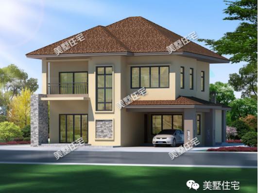 現(xiàn)代風(fēng)格二層農(nóng)村別墅設(shè)計(jì)圖，帶閣樓+土灶，外觀經(jīng)典實(shí)用性強(qiáng)。