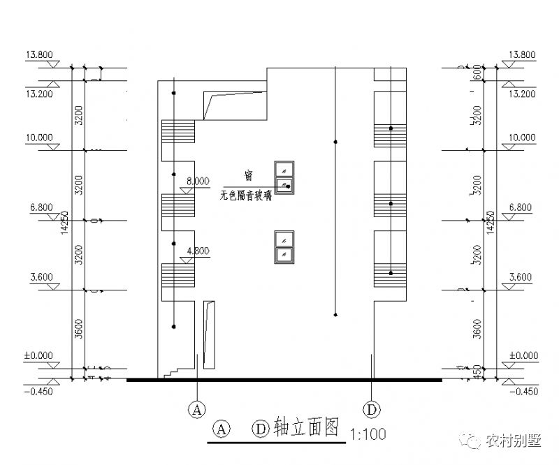 12x8現代四層米農村自建房圖，可商住兩用