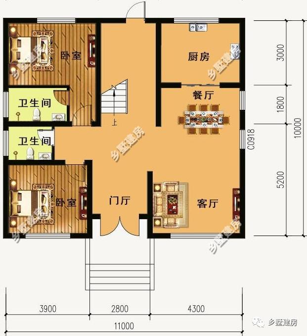 11X10米的三層農村別墅設計圖，款款不到30萬，25萬左右就能搞定，接地氣的房子你們喜歡嗎？