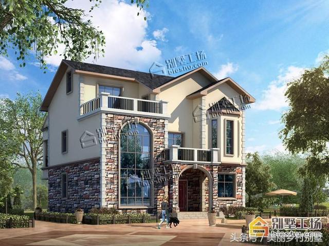 簡約三層農村自建房，造價適中，宅基地不大的建起來很合適。