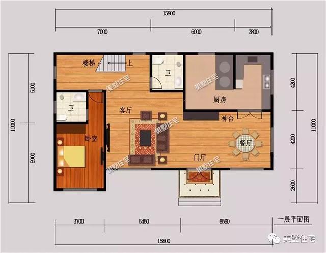 三層別墅設(shè)計(jì)圖，帶神臺(tái)+柴火房，特別適合現(xiàn)代農(nóng)村生活。