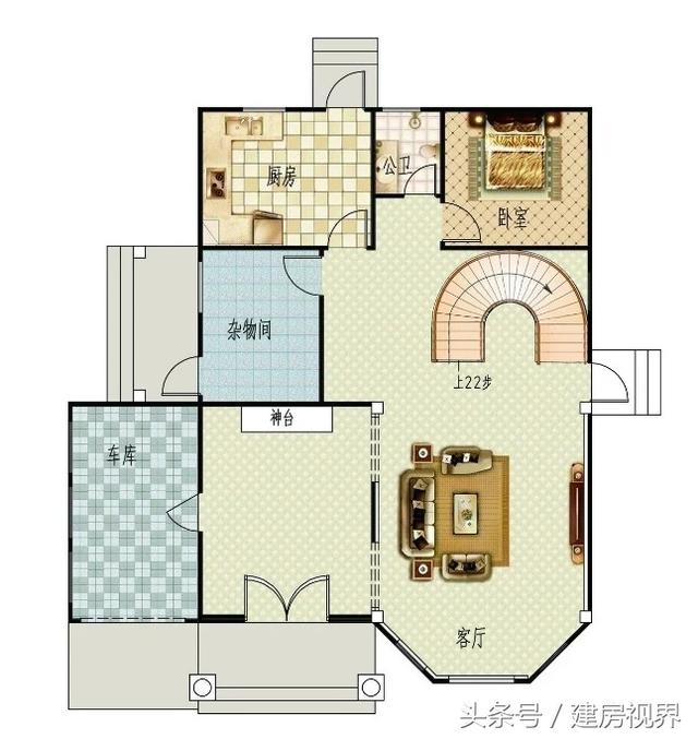 建一套三層的農村別墅設計圖，城里買房劃算的多，還倍有面子，七室三廳五衛。