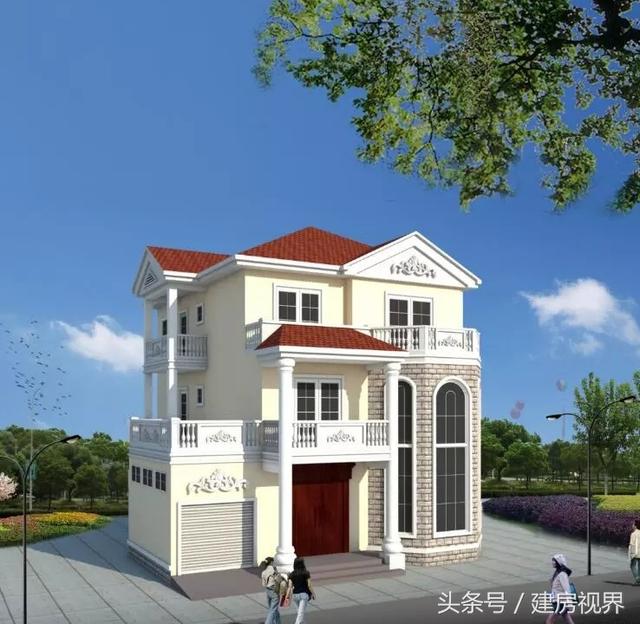 建一套三層的農村別墅設計圖，城里買房劃算的多，還倍有面子，七室三廳五衛。