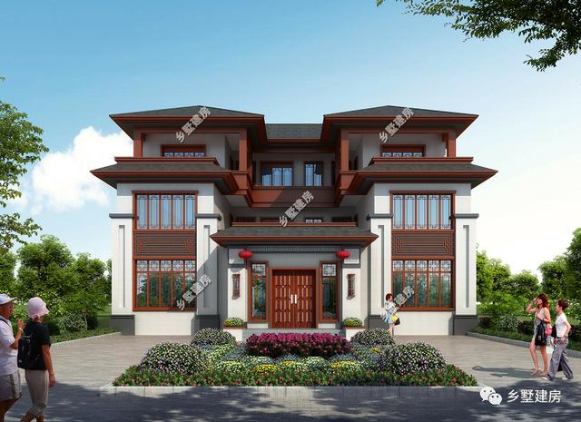 三層四合院式農(nóng)村自建房，大氣美觀，內(nèi)部結(jié)構(gòu)舒適寬敞，適合商用兩住，你值得擁有！