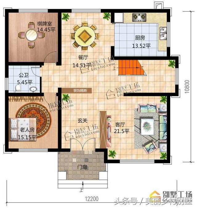 簡歐風格農村二層別墅設計圖，滿足大多數農村家庭居住需要
