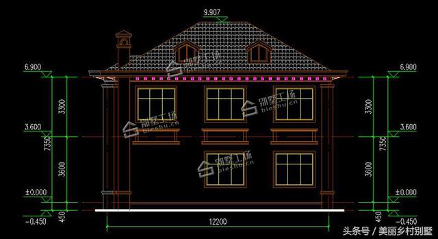 簡歐風格農村二層別墅設計圖，滿足大多數農村家庭居住需要