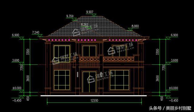 簡歐風格農村二層別墅設計圖，滿足大多數農村家庭居住需要