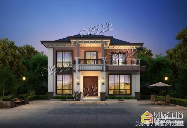 簡歐風格農村二層別墅設計圖，滿足大多數農村家庭居住需要