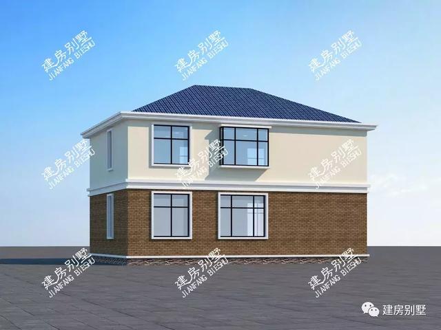 兩款農村別墅設計圖，外觀和布局都有很高的相似性，都是簡單實用的居家戶型