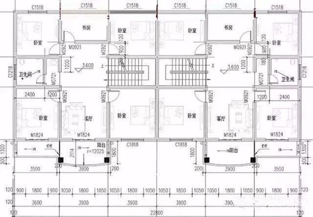 5款兄弟雙拼別墅設計圖，漂亮實用，節省造價，建一棟倍兒有面子