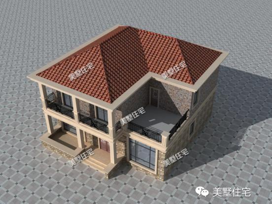 12X11農村別墅設計圖，4室2廳，帶大露臺，布局實用外觀美。