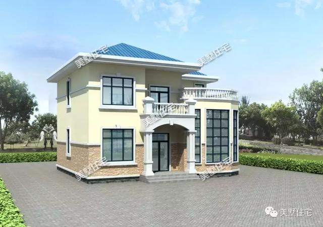 二層復(fù)式小別墅設(shè)計(jì)圖，經(jīng)濟(jì)又實(shí)用，農(nóng)村建房最受歡迎的一款。