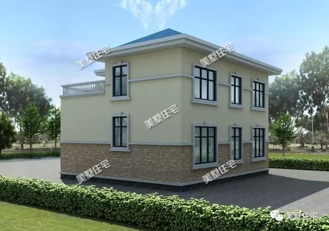 二層復(fù)式小別墅設(shè)計(jì)圖，經(jīng)濟(jì)又實(shí)用，農(nóng)村建房最受歡迎的一款。