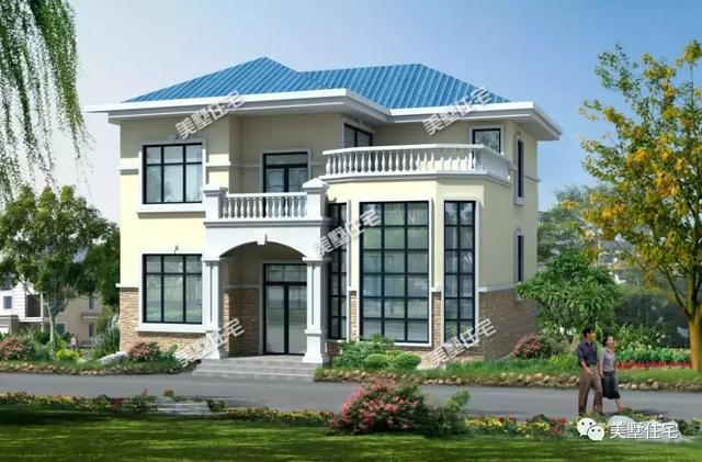 二層復(fù)式小別墅設(shè)計(jì)圖，經(jīng)濟(jì)又實(shí)用，農(nóng)村建房最受歡迎的一款。