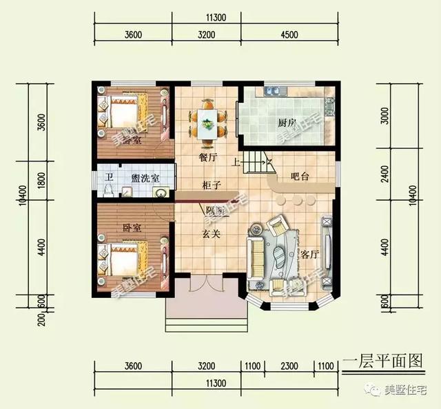 二層復(fù)式小別墅設(shè)計(jì)圖，經(jīng)濟(jì)又實(shí)用，農(nóng)村建房最受歡迎的一款。