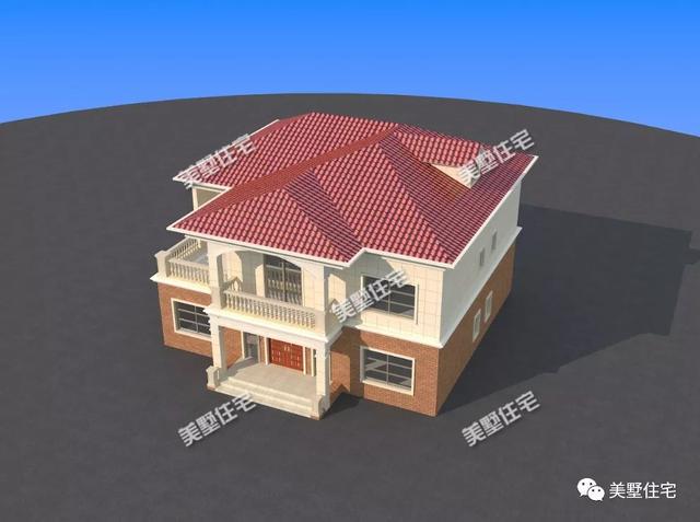 6臥4衛(wèi)二層別墅設(shè)計(jì)圖，簡(jiǎn)單耐看實(shí)用，戶型方方正正，建在農(nóng)村很合適