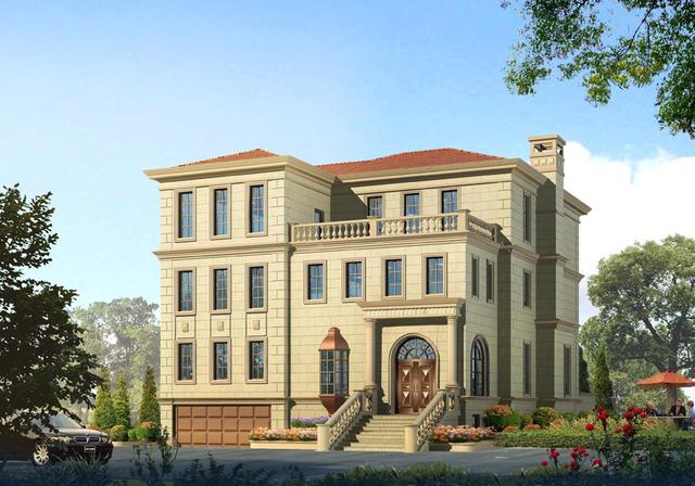 精致典雅的三層歐式別墅設計圖，高檔大氣上檔次，在整個村里別人的房子只能成為配角。