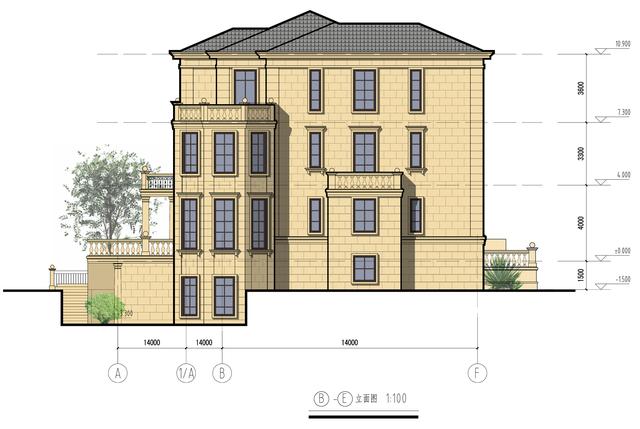 精致典雅的三層歐式別墅設計圖，高檔大氣上檔次，在整個村里別人的房子只能成為配角。