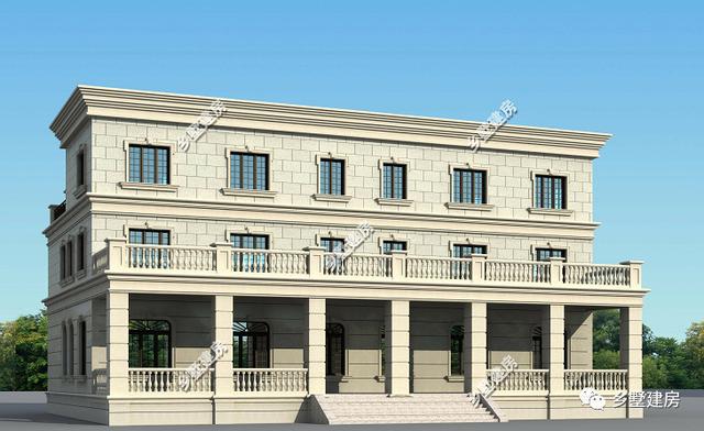 農村雙拼自建房，外型大氣美觀，霸氣十足，一款農村自建別墅兩戶人，三代同堂歡樂多。