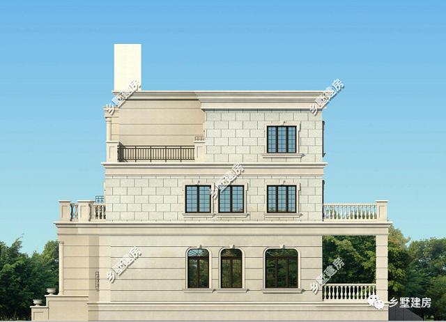 農村雙拼自建房，外型大氣美觀，霸氣十足，一款農村自建別墅兩戶人，三代同堂歡樂多。