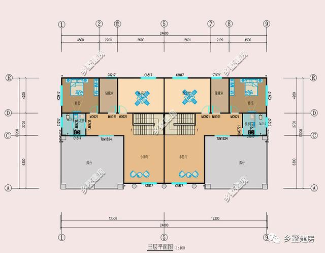 農村雙拼自建房，外型大氣美觀，霸氣十足，一款農村自建別墅兩戶人，三代同堂歡樂多。