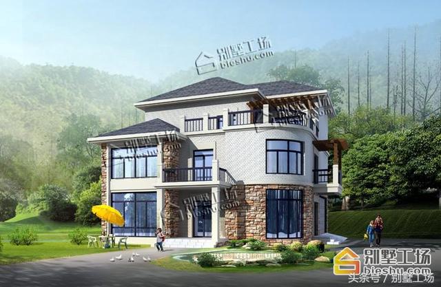 新農村三層復式別墅是超經典的款式，永不過時，帶雙車庫+超大露臺。