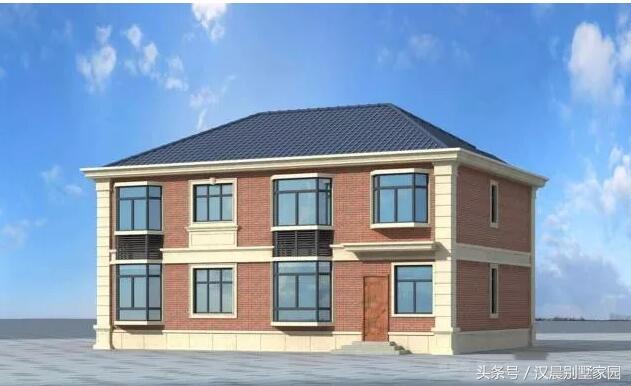 3款帶飄窗農村2層別墅設計圖，在農村要求經濟的條件下，不失為一個很好的建房選擇