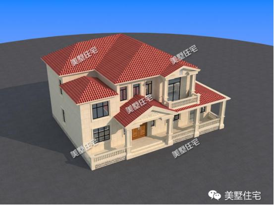 二層農村別墅設計圖，外觀相當的簡單大方，很適合農村建