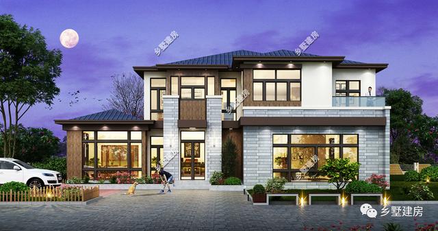 這款現代風格的農村別墅設計圖，讓大家一起看一看，農村自建房，可以有多美