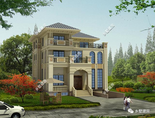 四層歐式框架結(jié)構(gòu)農(nóng)村自建房設(shè)計(jì)圖，超大氣美觀
