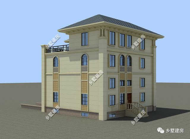 四層歐式框架結(jié)構(gòu)農(nóng)村自建房設(shè)計(jì)圖，超大氣美觀