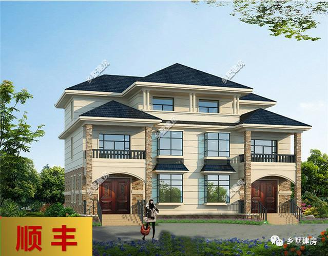 兩款雙拼自建房設計圖，最適合家里有兄弟的人自建了