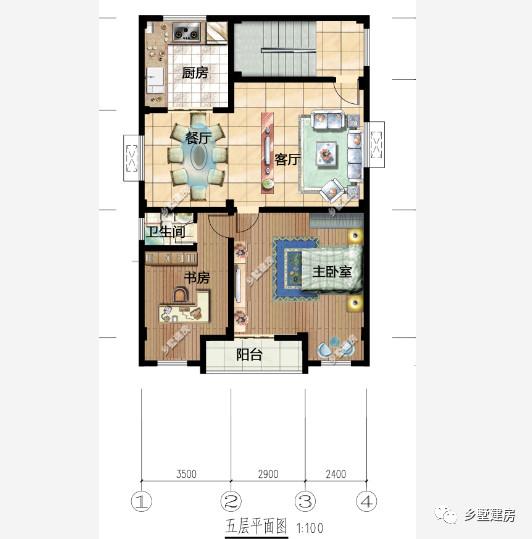 這樣的自建房別墅夠豪氣嗎，占地面積小，但是住房總面積會大很多。