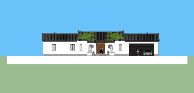 新型四合院設計圖，占地800平米，到處透著古香古色，陽光照進走廊讓四合院冬暖夏涼住著非常舒服。