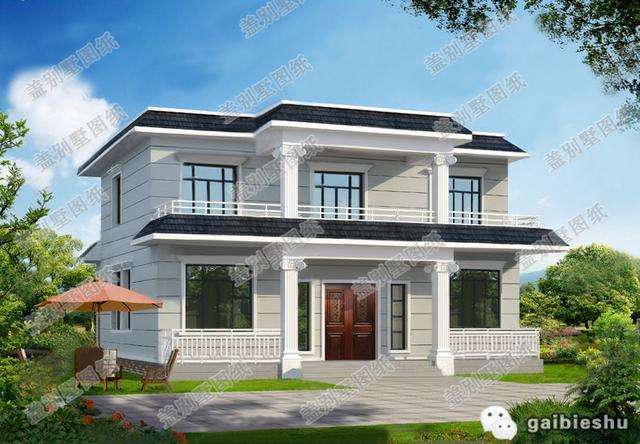 簡單易建二層平房設計圖，帶堂屋+臥室套房！造價才25萬左右，簡單大氣，施工難度不高，農村家庭人人可建！