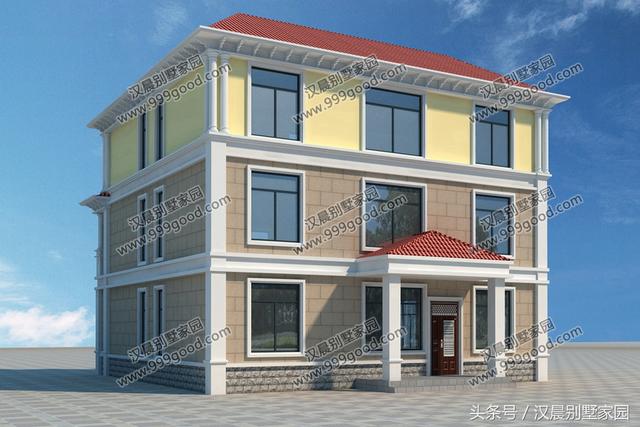 豪華型經典別墅設計圖，大氣歐式帶車庫，附實景圖