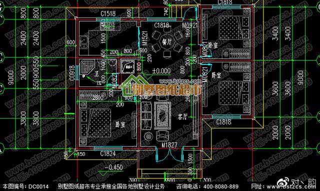 本款圖紙為一層鄉村小別墅設計圖，看是否是您需要的！