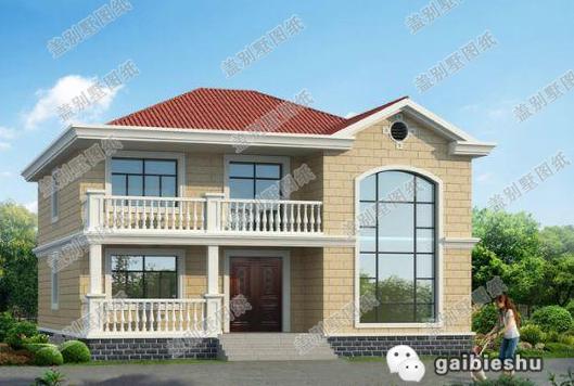 5臥帶挑空客廳二層別墅設計圖，戶型簡約大氣，施工難度較低，特別適合農村建房！