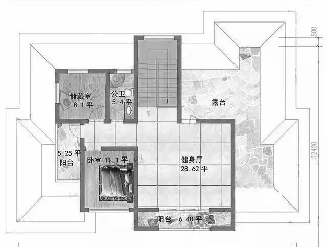 帶健身廳+豪華套房三層別墅設計圖，造價不高，一起來欣賞。