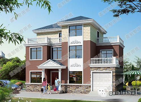 三層別墅設計圖，主體造價28萬左右。 小而精致！