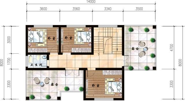 三層別墅設計圖，主體造價28萬左右。 小而精致！