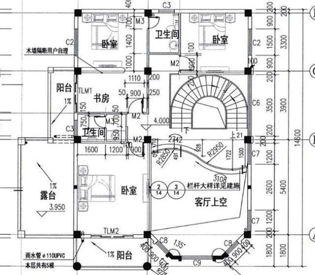 13×15米三層框架結構別墅設計施工效果圖，帶挑空客廳，十分華麗氣派