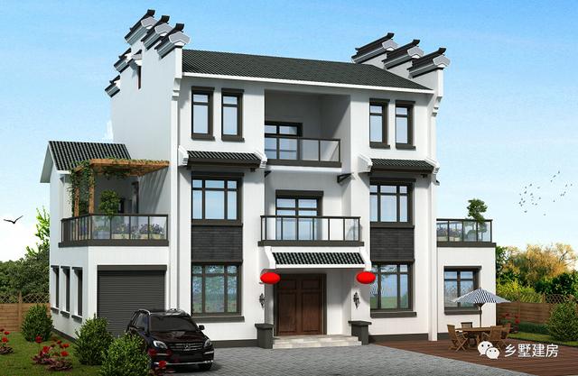 古色古香的三層中式別墅設(shè)計(jì)圖，農(nóng)村自建房的最佳選擇！