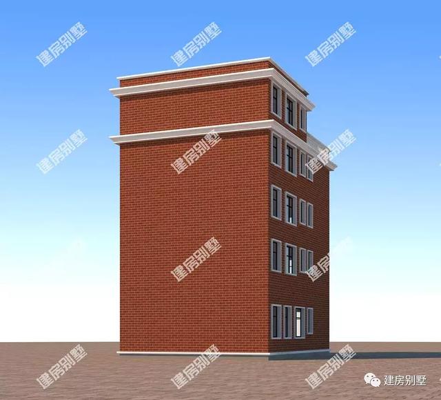 兩款高層別墅設計圖，外墻都用紅面磚，美觀又喜慶，為你帶來好福氣