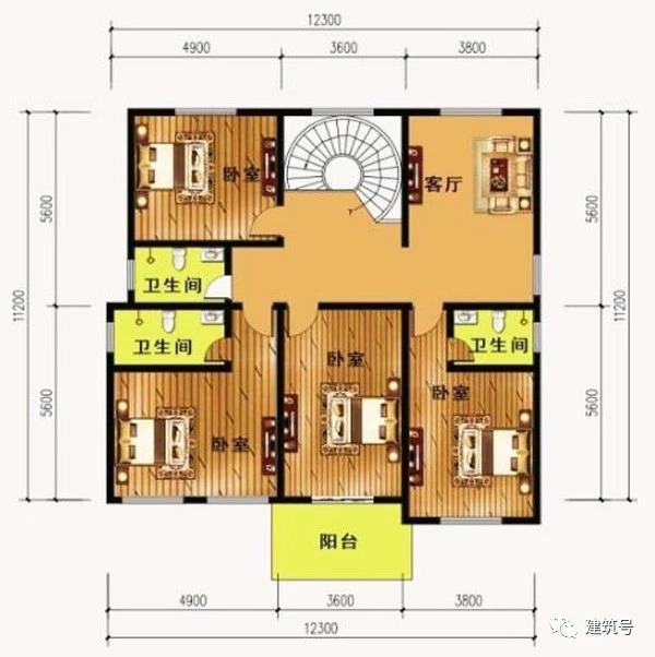 4套小面積二層農村別墅設計圖，造價經濟，適合普通家庭建造
