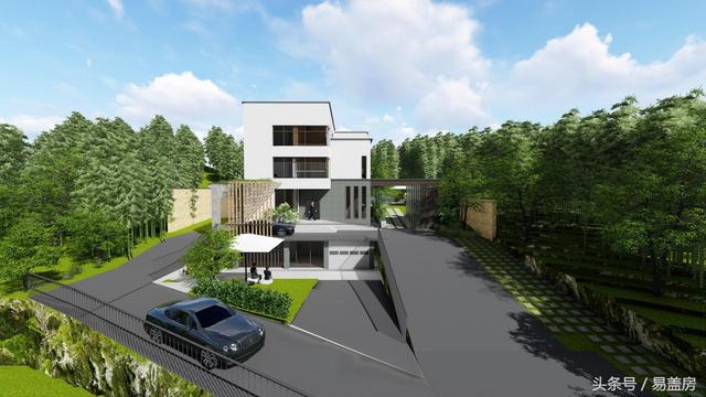 四層豪華現代別墅設計圖，框架結構，主體造價65萬左右