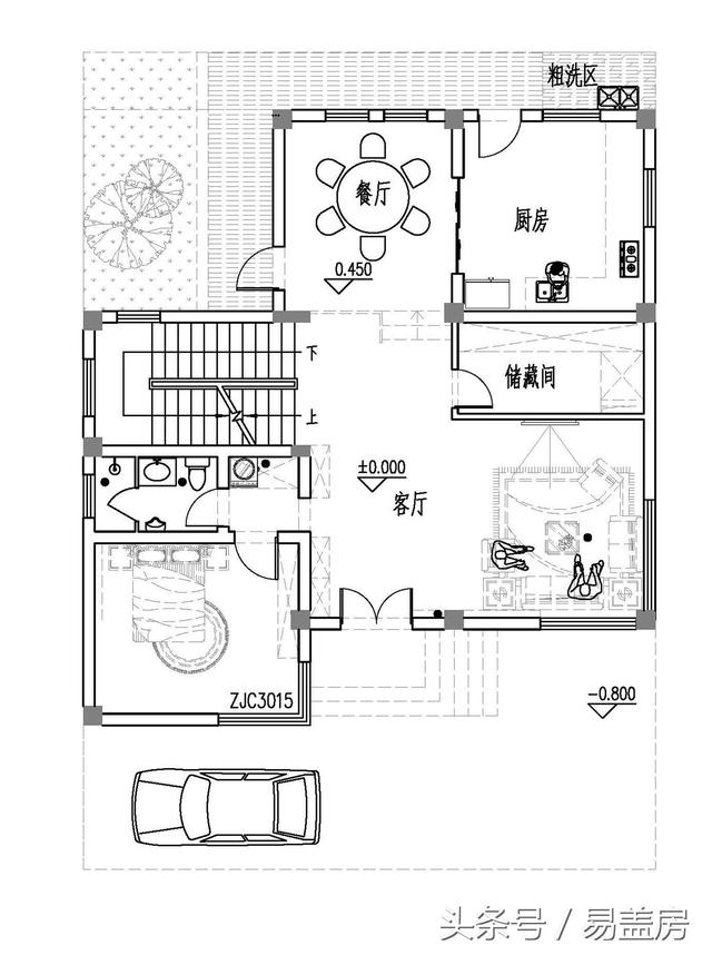 四層豪華現代別墅設計圖，框架結構，主體造價65萬左右