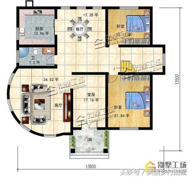 農村二層別墅設計圖，22萬就能建，鄰居見了可羨慕了