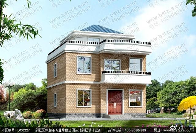 新農村二層半自建房設計全套施工圖效果圖，符合農村生活需要