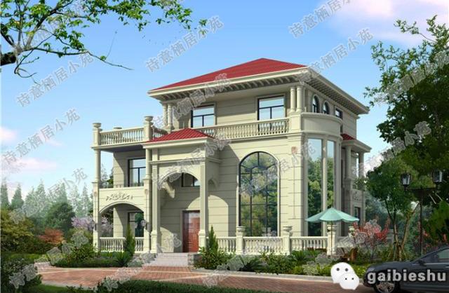 16×14米三層農村別墅設計圖，帶地下室，外觀大氣奢華，主體造價40萬。